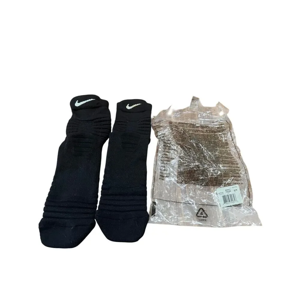 2 pairs New Nike Black Cushioned Basketball Crew Socks PSX439